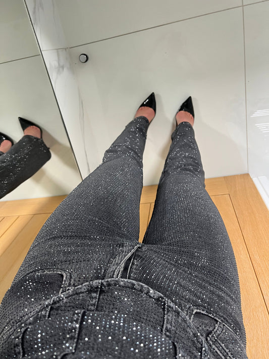 Dark Grey Straight Leg Jeans