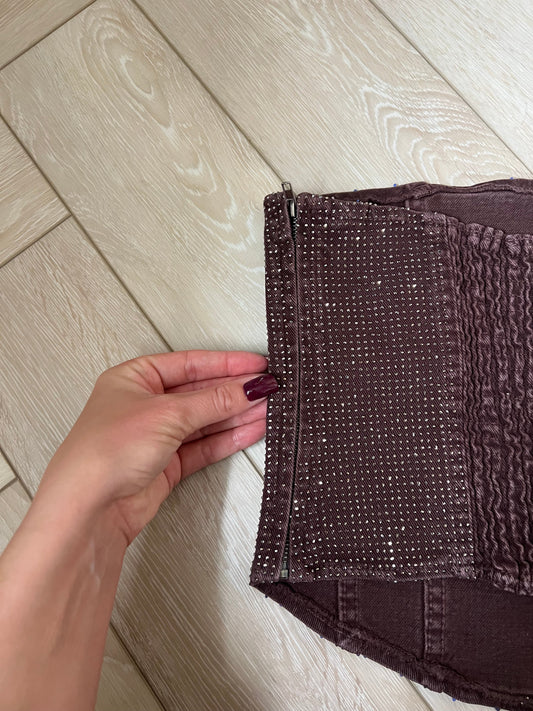 Chocolate Brown Diamanté Matching Top