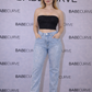 BABECURVE SKY Blue Straight Leg Diamanté Jeans