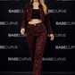 BABECURVE 3 Pcs Set - Straight Leg Diamanté Jeans With Jacket and Inside Free Size TOP