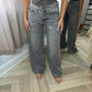 Grey Ombré Diamanté Wide Leg Jeans