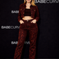 BABECURVE 3 Pcs Set - Straight Leg Diamanté Jeans With Jacket and Inside Free Size TOP
