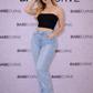 BABECURVE SKY Blue Straight Leg Diamanté Jeans