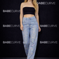 BABECURVE Rainbow Diamanté Blue Wide Leg Sparkle Covered Jeans