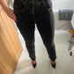 Washed Black Ombre Diamanté Straight Leg Jeans