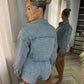 Light Blue Diamanté Denim Jacket