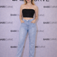 BABECURVE SKY Blue Straight Leg Diamanté Jeans