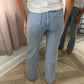 Petite 28.5” Light Blue Diamanté Middle Detail Jeans