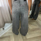 Grey Ombré Diamanté Wide Leg Jeans