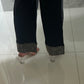 Black Diamanté Hem Stretchy Jeans