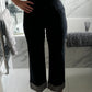 Black Diamanté Hem Stretchy Jeans